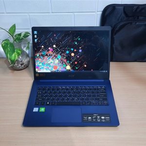 Laptop Grafis tipis elegan narrow bezel Acer Aspire 5 A514-52KG Core i3-7200u 4GB SSD M2 256GB Nvidia MX130 2GB layar IPS Full HD (terjual)